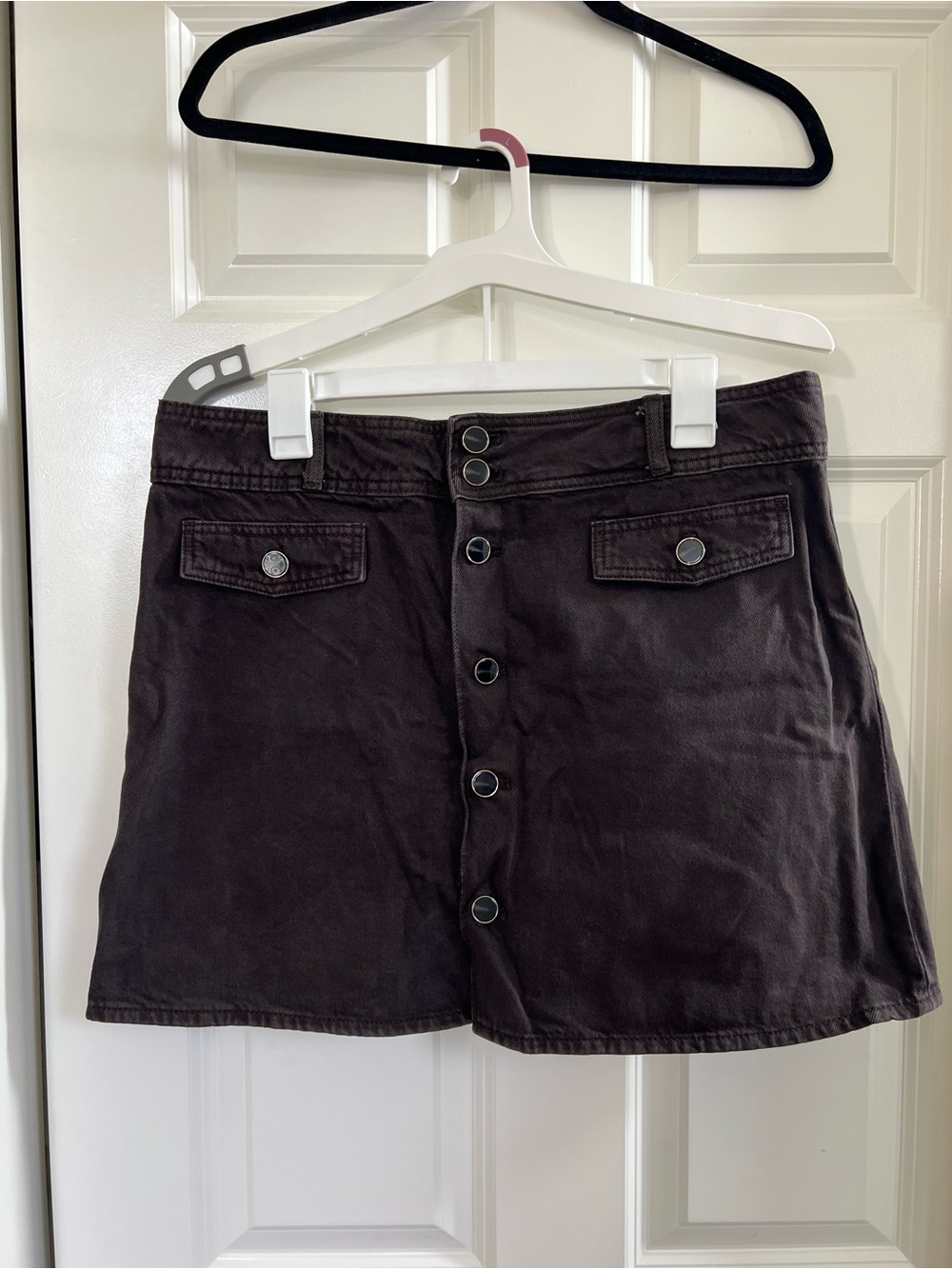 H&M Denim A-Line Mini Skirt